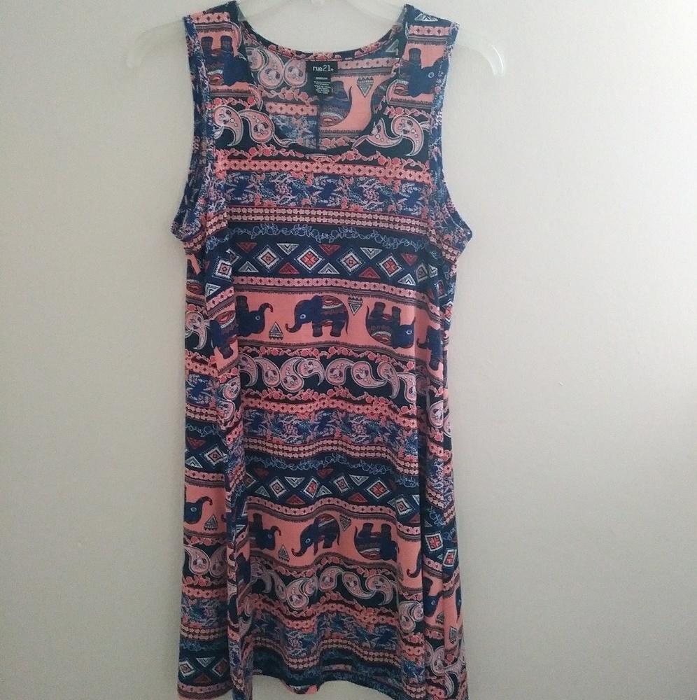 RUE21 elephant dress, M